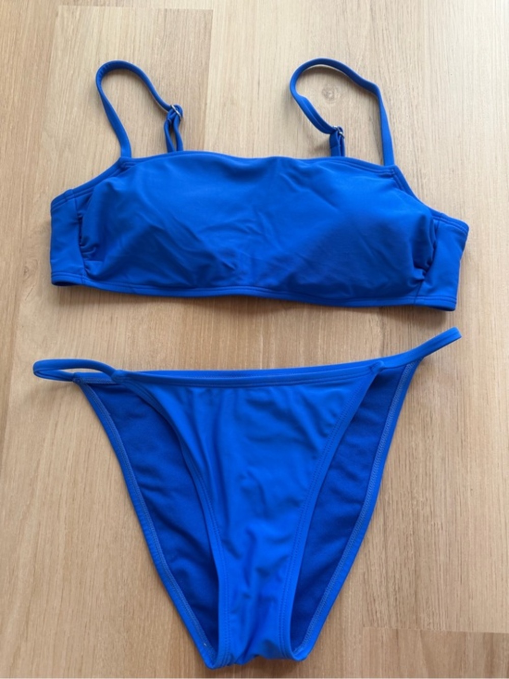 Wild Fable Cobalt Blue Bikini Set M Top S Bottoms Adjustable Swim